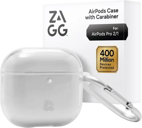 Miniatura 12 de ZAGG Funda con mosquetón para AirPods 4 – Funda protectora compatible con carga inalámbrica – Protección contra caídas de 360°, polvo y arañazos