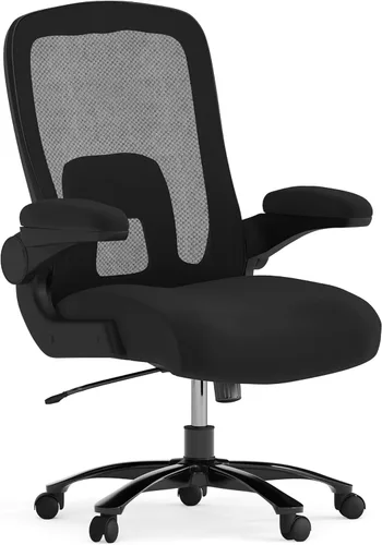 Flash Furniture Silla giratoria grande y alta para oficina y juegos con soporte lumbar y espalda, silla de oficina ergonómica de malla con Tela
