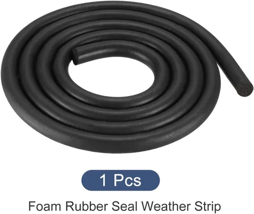 Miniatura 6 de METALLIXITY Tira de sellado de goma de espuma (0.551 in de diámetro x 4.9 ft de largo), 1 unidad, tira redonda de goma EPDM para reparación