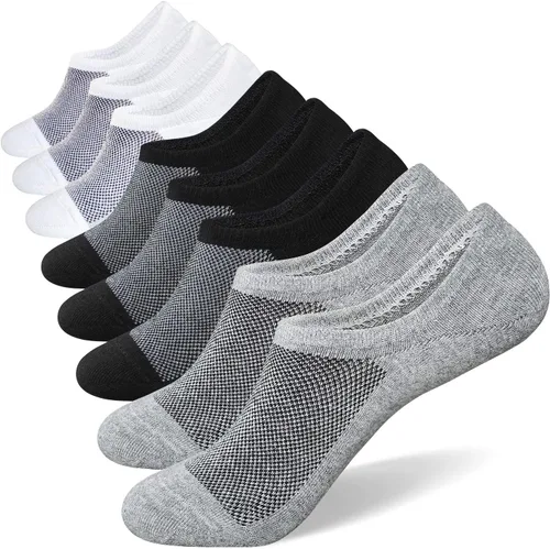 Miniatura 6 de SIXDAYSOX Calcetines invisibles para hombre, paquete de 6/8 unidades, de algodón, finos, corte bajo, antideslizantes para zapatos planos, tenis