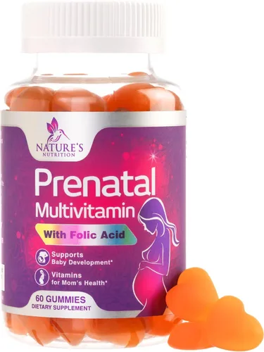 Vitaminas prenatales para mujeres, gomitas de vitaminas para el embarazo con ácido fólico, vitamina A, C, D3, B12, B6, gomitas multivitamínicas