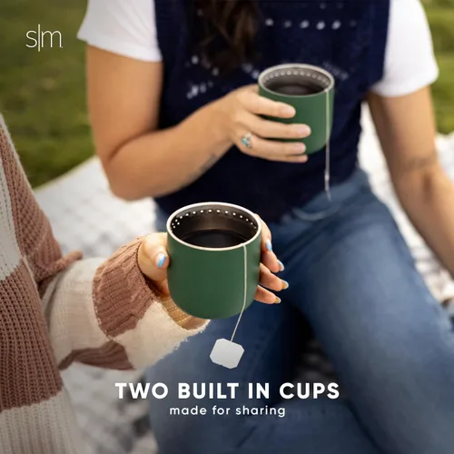 Miniatura 5 de Simple Modern Botella de Bebida Caliente Aislada de 36oz con 2 Tazas Termo de Café de Viaje para Bebidas Calientes Tapa de Girar y Verter