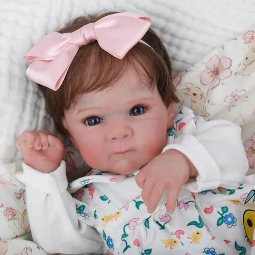 Miniatura 3 de WOOROY Muñecas realistas de bebé Reborn – Muñecas de bebé recién nacidas realistas de 18 pulgadas, muñeca de bebé de cuerpo suave de la vida real