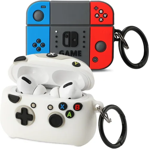 Miniatura 9 de [Paquete de 2] Gedicht para Airpods Pro, bonita funda de personajes de dibujos animados de AirPods Pro, diseño único, divertido y divertido Kawaii