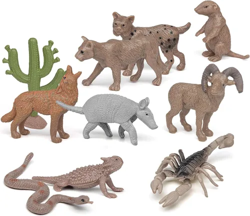 Miniatura 7 de Juego de 3 figuras de zorro del desierto, juego de figuras de lobo, bosque, bosque, animales, juguetes de plástico, figura de regalo para niños