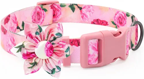 Miniatura 9 de Collar de Perro a Cuadros para Machos, Collares Florales para Perros Machos con Pajarita de Flores, Collar de Perro para Lindos Gatos y Perros Verde