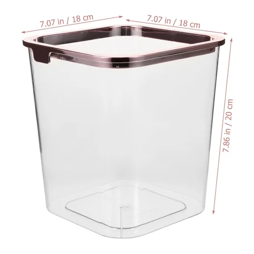 Miniatura 2 de iplusmile Cubo de basura transparente de 7.87 x 7.08 x 7.08 pulgadas, portátil, para el hogar, dormitorio, oficina, baño, almacenamiento