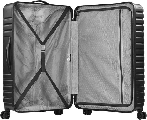 Miniatura 7 de U.S. Traveler Boren - Maleta de viaje de policarbonato resistente con 8 ruedas giratorias, asa de aluminio