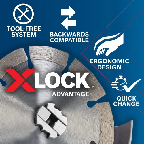 Miniatura 16 de Bosch Amoladora angular ergonómica X-LOCK de 4-1/2 pulgadas GWX10-45E