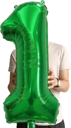 Miniatura 2 de Globos de números verde oscuro de 40 pulgadas, globos de aluminio de Mylar con helio para cumpleaños, globo número 1 para decoración de fiestas