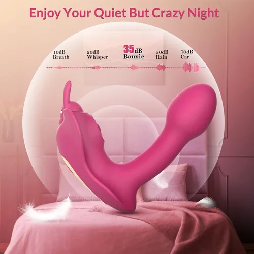 Miniatura 4 de Vibrador remoto de doble acción – MEANINS Sophia, vibrador de punto G con modos de vibración y aleteo, consolador vibrador de punto G, juguetes