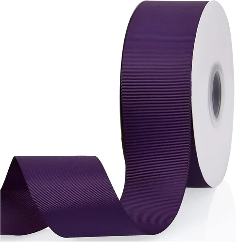Miniatura 68 de Cinta de grogrén de doble cara de color liso azul bebé de 1-1/2 pulgadas x 50 yardas para envolver regalos, bodas, fiestas, manualidades, lazos