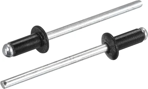 Miniatura 11 de uxcell Remaches ciegos de aluminio, 0.126 in x 0.197 in (1/8 pulgadas x 13/64 pulgadas), remache de extremo abierto, cabeza redonda plana para unir