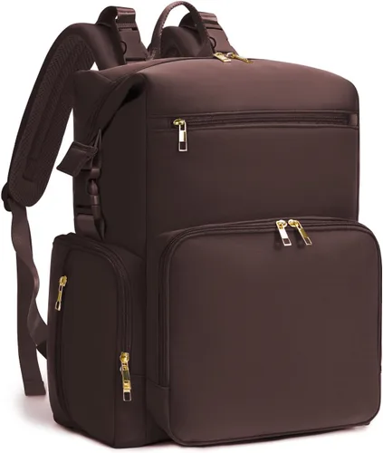 Miniatura 13 de CEI-CEI Mochila de neopreno para pañales con bolsillos aislados, bolsas grandes de maternidad para bebés recién nacidos, bolsa de viaje con Verde