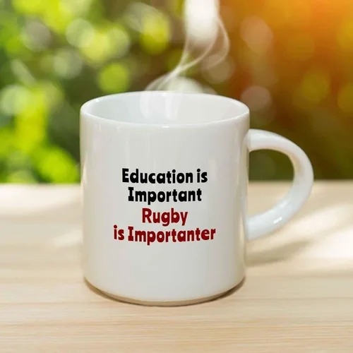 Miniatura 3 de Taza de café Rugby is Importanter – Divertido regalo deportivo de equipo de jugadores, taza de cerámica, regalo de Navidad/cumpleaños