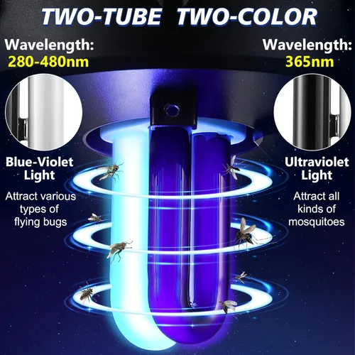 Miniatura 2 de Qualirey Paquete de 2 bombillas de repuesto 41050 de 7 W, bombillas mejoradas de 2 colores compatibles con Dynatrap DT1050 DT1100 DT1250, bombilla