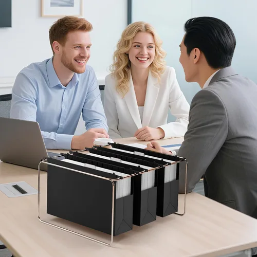 Miniatura 6 de Ansook Carpetas colgantes de tamaño legal, carpeta de archivos de expansión de 3 pulgadas para colgar con pestañas de 1/5, paquete de 6 carpetas