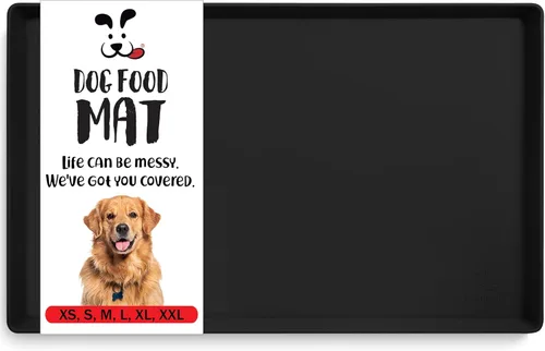 Miniatura 16 de DogBuddy Tapete de comida para perros – Tapete impermeable para comida y agua, tapete de silicona para alimentación de mascotas para pisos, mantel