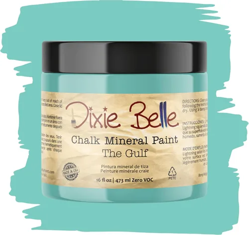 Miniatura 344 de Dixie Belle Paint Company - Pintura con acabado de tiza para muebles, color negro (Caviar), 1 galón, 128 fl oz, pintura mineral color rosa intenso