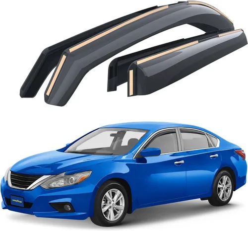 Goodyear - Deflectores de ventana de canal inastillables para Nissan Altima 2013-2018, protectores para la lluvia, viseras para la ventana del auto,
