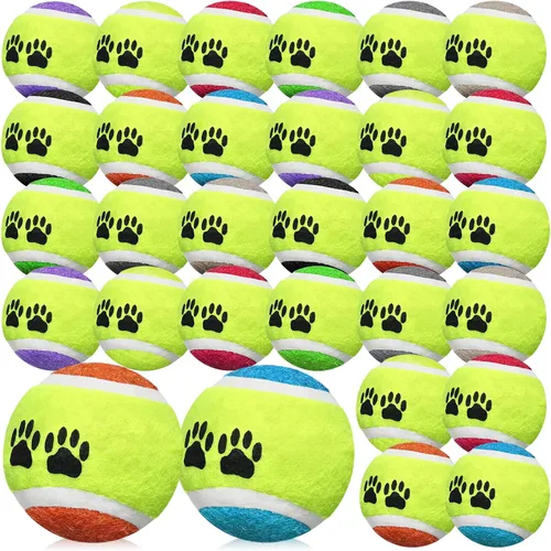 Yunsailing 30 pelotas de tenis para perros, pelotas de tenis para mascotas, pelotas de entrenamiento para perros pequeños, medianos y grandes, para