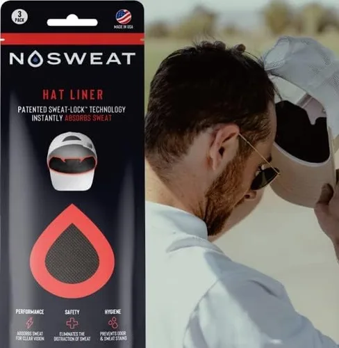 Miniatura 5 de NoSweat Trucker Hat Sweat Liner & Mesh Hat Sweat Guard Bands Patentado
