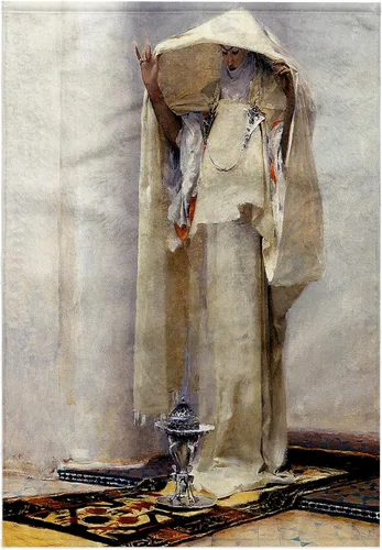 3D Rose Fumee Dl Ambre Gris Tangiers by John Singer Sargent Toalla de 15.0 x 21.7 in