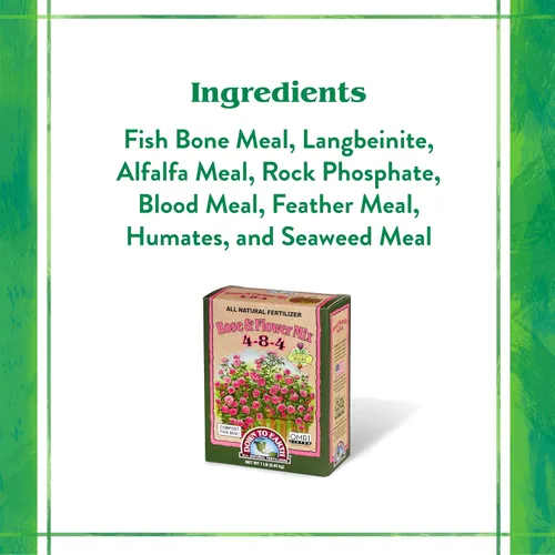 Miniatura 4 de Down To Earth All Natural Fertilizers Mezcla orgánica de rosas y flores - Alimento vegetal para rosas, bulbos, flores y ornamentales 4-8-4, 1 libra