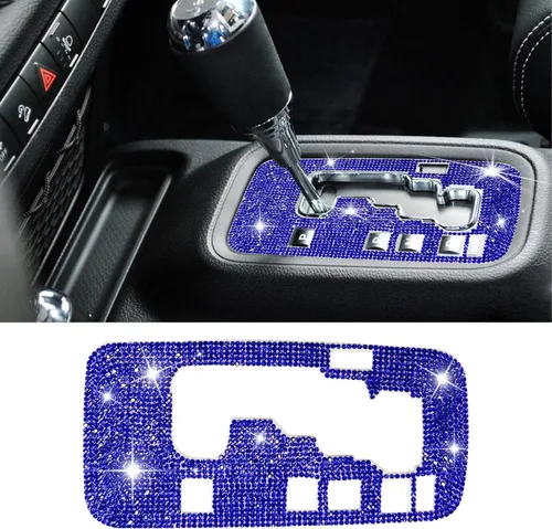Zufoty Bling Cubierta del Marco de la Caja de Cambios Adhesivo Decorativo, Adhesivo Decorativo del Panel de Cambios, Accesorios Interiores de Coche