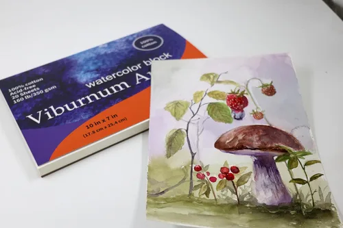 Miniatura 4 de Viburnum Art Bloc de papel de acuarela de algodón, 160 libras/12.35 oz/m², prensa en frío, bloque de acuarela, papel de artista para adultos