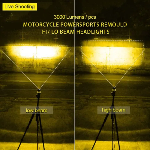 Miniatura 2 de Luz de conducción LED para motocicleta, luz ámbar, función de haz alto y bajo, faros antiniebla para bicicleta, Polaris Yamaha Can Am ATV UTV