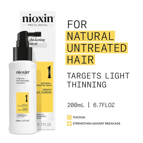 Miniatura 4 de Nioxin System 1 Scalp Care + Hair Thickening Leave-In Treatment For Natural Hair with Light Thinning Strengthen Against Damage & Breakage with