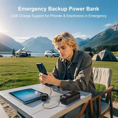Miniatura 12 de OlarHike Inflador de neumáticos, compresor de aire portátil, alimentado por batería, 7500 mAh, modo dual, bomba de aire automática para neumáticos