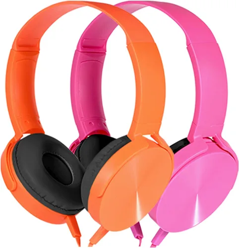 Miniatura 9 de Paquete de 5 audífonos para niños a granel para el aula escolar K-12, juego de auriculares duraderos para estudiantes, niños, adolescentes, niños