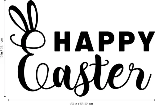 Miniatura 3 de Vinilo decorativo de pared para el día de Pascua – Feliz Pascua – 15.0 in x 22.8 in – Resurrección domingo Pascha vacaciones moderna iglesia hogar