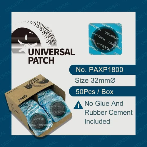 Miniatura 2 de PAX 50 Piezas 32mm Parches Universales Redondos de Reparación de Tubo y Neumático, para Neumáticos Radiales y de Capas de Polarización, Motocicleta