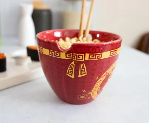Miniatura 3 de Year Of The Tiger - Juego de vajilla de cerámica del zodiaco chino Incluye cuenco de fideos ramen de 16 onzas y palillos de madera Juego