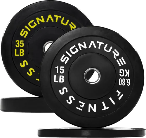 Miniatura 15 de Juego de placas olímpicas de amortiguación Fitvids, placas de peso de 2" para entrenamiento de fuerza y levantamiento de pesas, París o juego