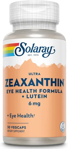 SOLARAY Zeaxantina para hombres y mujeres – Suplemento de luteína y zeaxantina para ojos, visión y fórmula de apoyo a la salud macular, complejo
