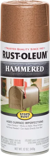 Rust-Oleum 210849 - Pintura en aerosol martillada para prevención del óxido, 12 onzas, cobre