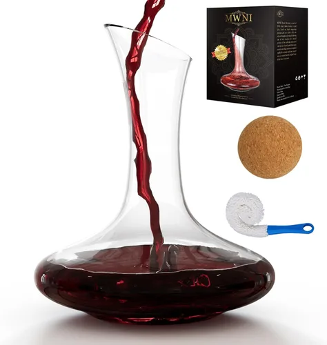 Decantadores de vino, juego de decantadores de vino tinto de cristal con tapón y cepillo, aireador usado, accesorios de jarra de vidrio, regalos