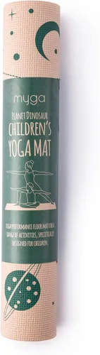 Miniatura 9 de Myga Estera de Yoga para Niños con Estampado de Seda, Estera de Yoga Antideslizante para Ejercicio de Niños, Fitness, Yoga y Mindfulness, Estera