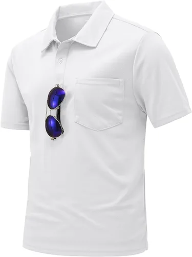 Miniatura 2 de YSENTO Camisas polo de manga corta con cuello y bolsillo para hombre