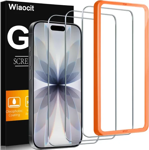 Miniatura 21 de Wiaocit 3 Pack Tempered Glass Screen Protector for iPhone 13 Pro with 3 Pack Camera Lens Protector, 9H Hardness, Bubble Free, Case Friendly