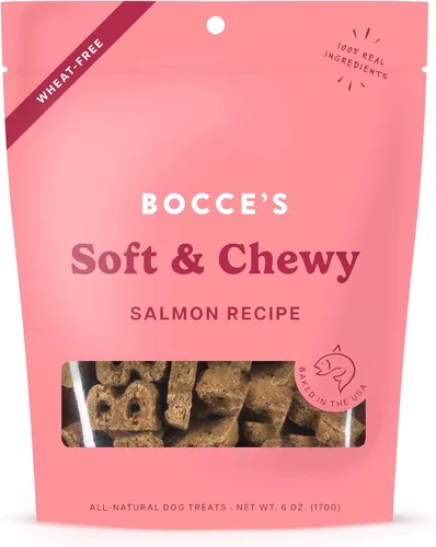 Miniatura 8 de Bocce's Bakery Bac'n Nutty - Golosinas suaves y masticables para perros, sin trigo con sabor a mantequilla de maní y tocino, galletas naturales