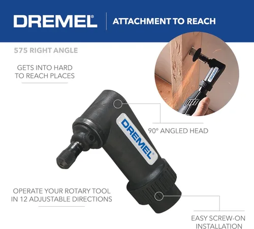 Miniatura 2 de Herramienta rotativa Dremel Mfg 575 con accesorio para ángulo recto
