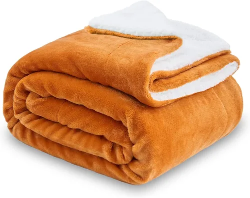 Miniatura 23 de SOCHOW Manta de forro polar Sherpa de doble cara, súper suave, lujosa manta de felpa, tamaño queen, 228.6 x 228.6 cm, gris