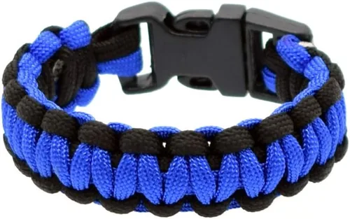 Miniatura 2 de BDM - Pulsera de Paracord supervivencia de Color Azul paracaidas - Modelo 1