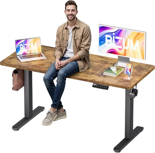Miniatura 10 de BIZUM - Escritorio de pie eléctrico de 40x24 pulgadas con ajuste de altura y configuraciones de memoria, escritorio ergonómico para sentarse o estar