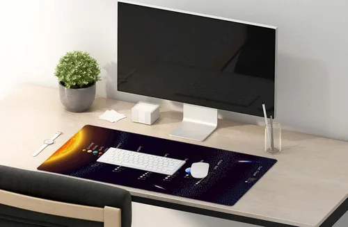 Miniatura 5 de SSOIU ArtSo - Alfombrilla de mouse extendida para juegos XXL, alfombrilla larga para teclado, decoración de escritorio, base de goma antideslizante